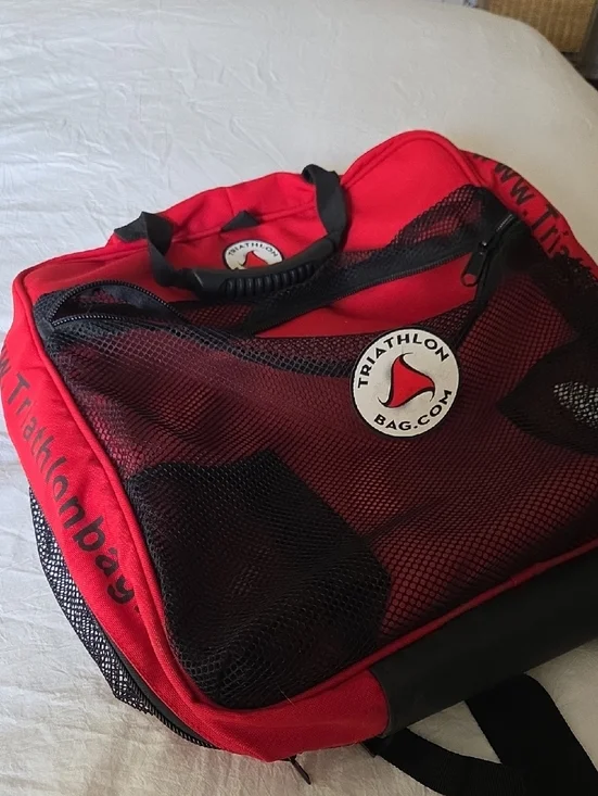 Triathlon Bag Co. Red Mesh Gear Bag Unisex