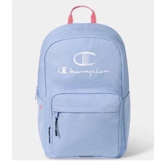 Champion Estate Backpack - Light Blue/Coral Pink XL Laptop Sleeve 17in. Mochila