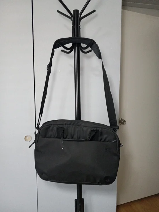 Dell Laptop Black Men's Crossbody Shoulder Bag - Minimal Office Messenger