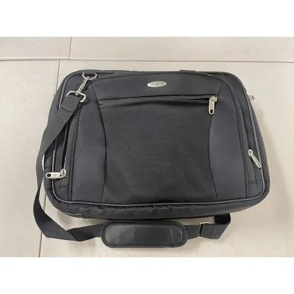 Samsonite Expandable Laptop/Messenger Bag Shoulder Strap Canvas Black