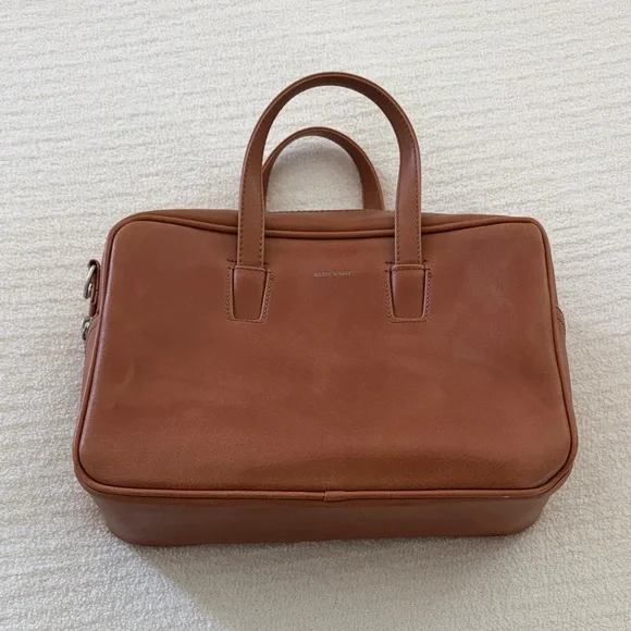 Vegan Leather Tote Bag in Brown