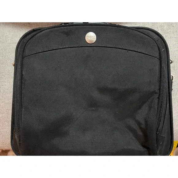 Dell Black Laptop Briefcase Messenger Bag Case Padded mult pockets Carry Handle‎