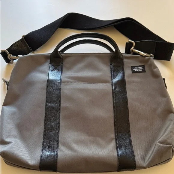 Men's Jack Spade Grey Canvas Briefcase with Black Trim, NWOT