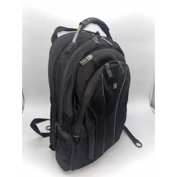 LEVEL8 Laptop Backpack, Work Backpack for Men Women, Travel Computer Black