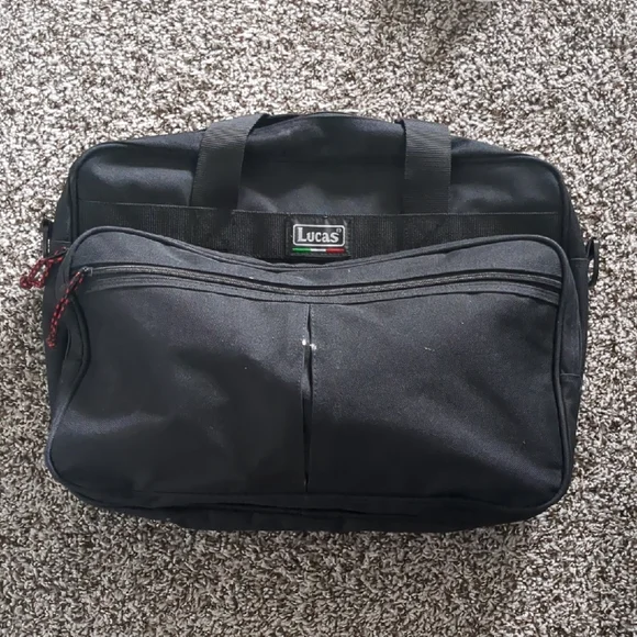 Black Men's Briefcase - Laptop & Travel Organizer