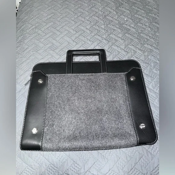 Charles & Keith Black and Gray Laptop Bag
