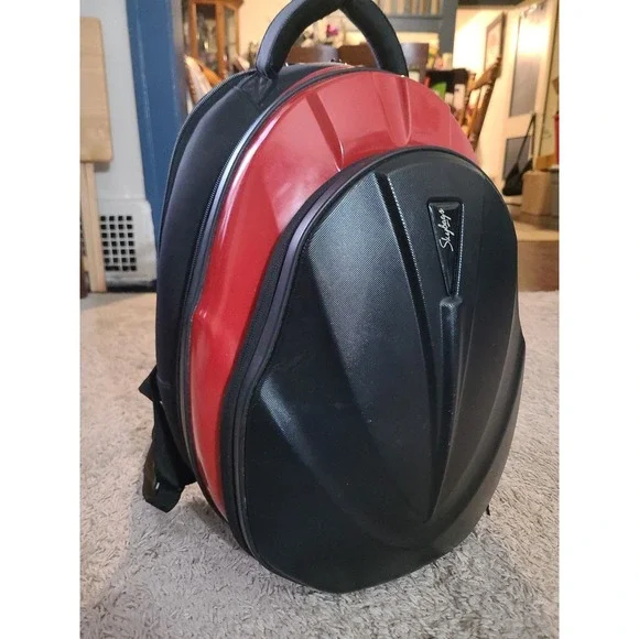Skybags Speed II polycarbonate red & Black Motorcycle laptop backpack