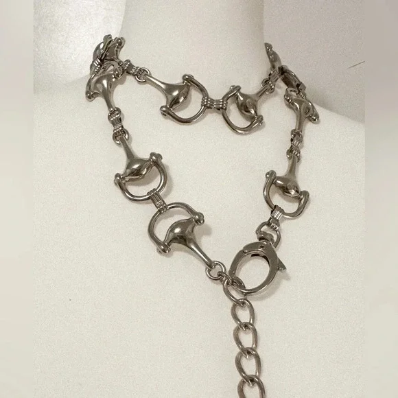 Horsebit 🐎 Metal Chain Belt Long EUC 50in Y2K