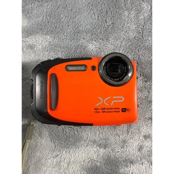Fujifilm FinePix XP Waterproof Shockproof Digital Camera Orange 8GB Bundle Wi-Fi