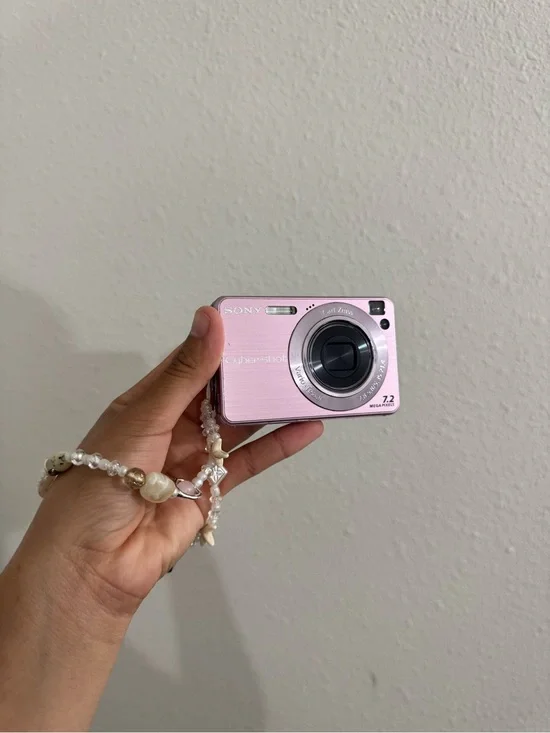 Pink Sony Cyber shot digital camera