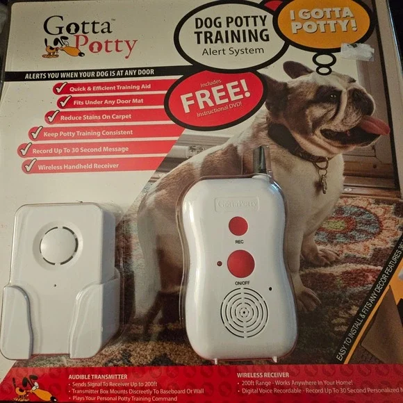 Gotta Potty Dog Potty‎ Training Alert System Wireless Receiver Mat DVD New