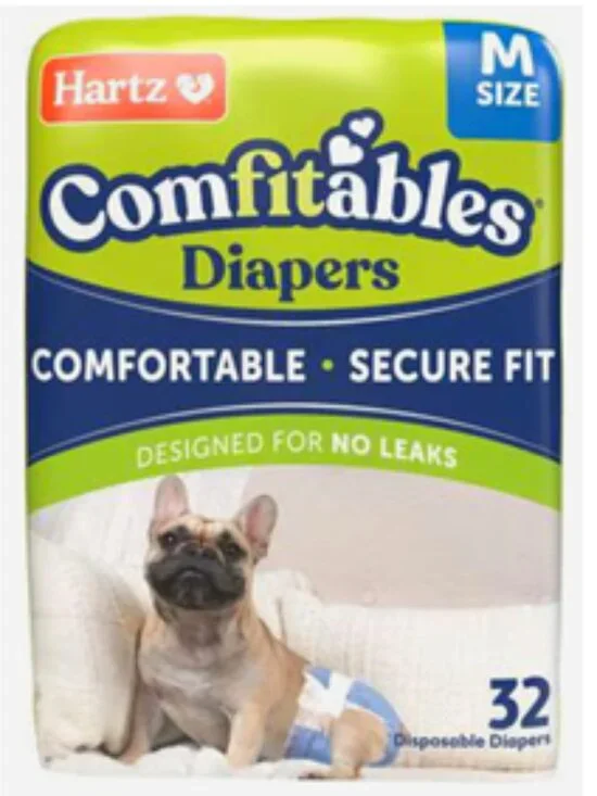 NWT Hartz Comfitables Male & Female Dog Diapers, Medium 15