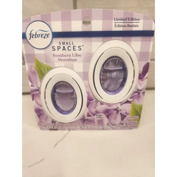 Febreze Small Spaces Air Freshener‎ Southern Lilac Mornings 2 Count .5 FL Oz.