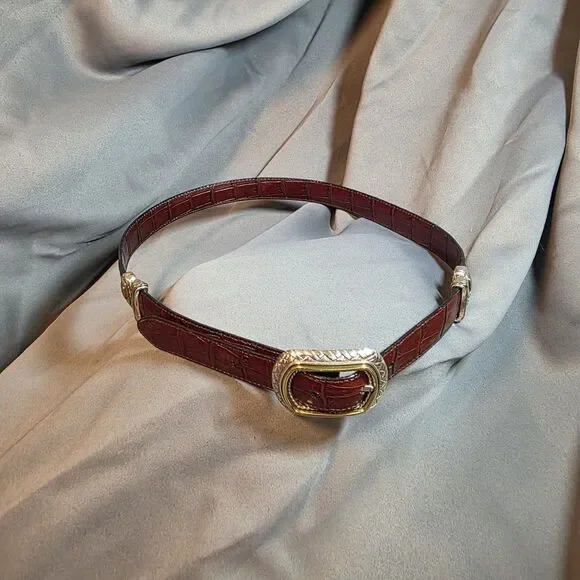 Brighton Womens Belt 40210 Black Brown Leather Reversible LARGE 34