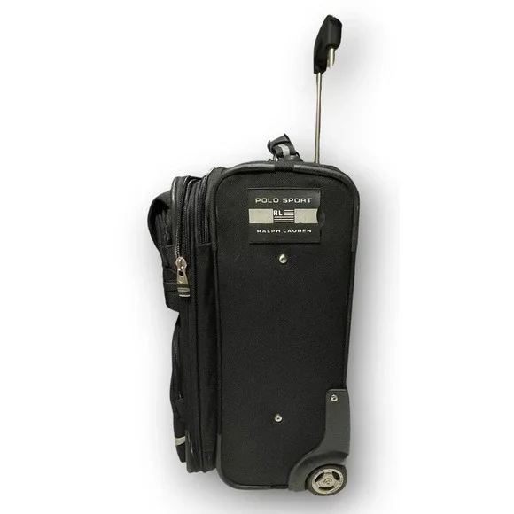 Polo Sport Ralph Lauren Rolling Suitcase Black Carry On Luggage Bag 21
