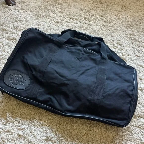 Harley Davidson Motorcycles Logo Duffle Bag Black Fabric