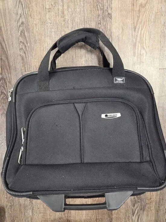 Delsey Rolling Laptop Duffle Briefcase Travel Under Seat Tote Carry On Bag