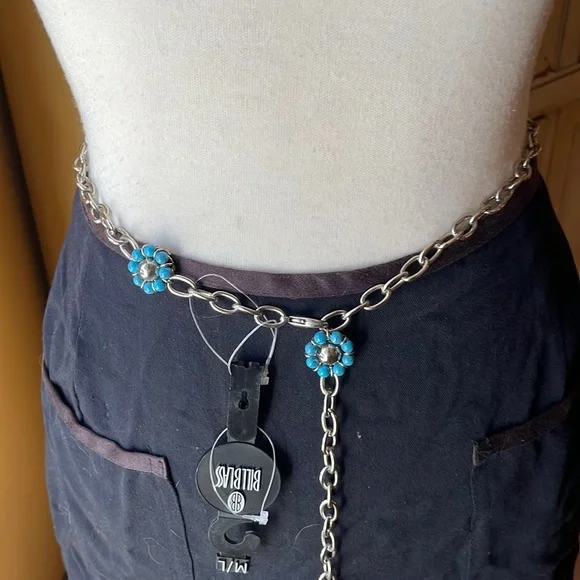 Bill Blass silver and turquoise NWT