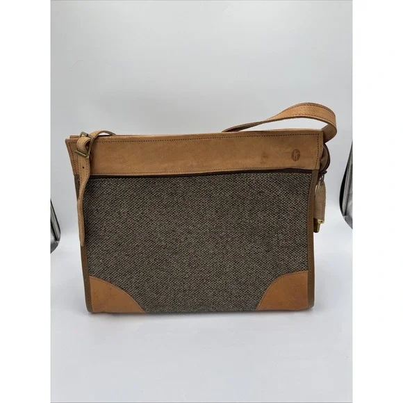 Vintage Hartmann Tweed Leather Shoulder Travel Tote Briefcase 17