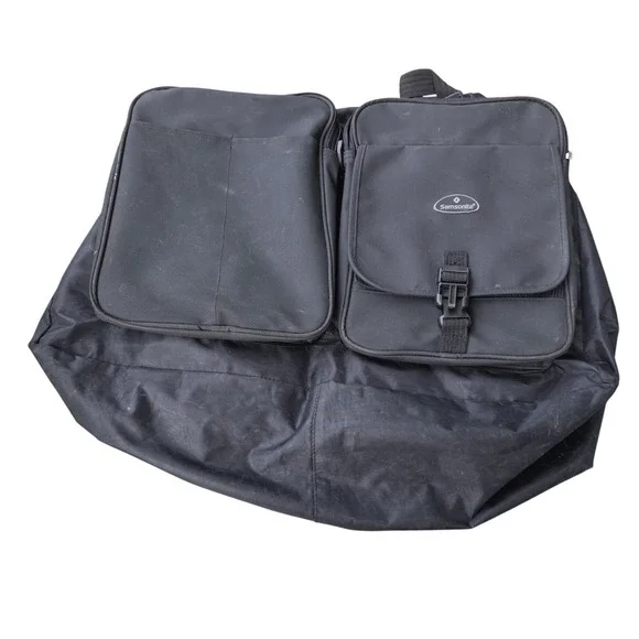 Samsonite Black Nylon‎ Travel Duffel Bag Multi Pocket Organizer Week Carry On Z2