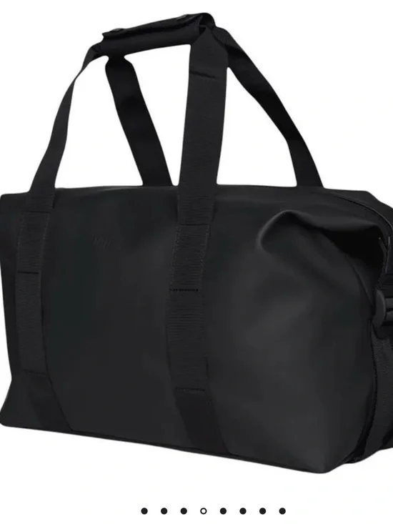 Rains Black Minimalist Duffel Bag