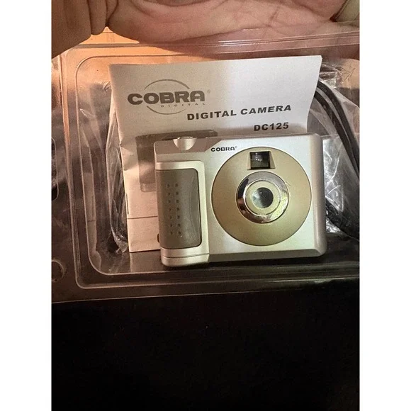 Cobra Digital Camera DC125 Silver Gold Point and Shoot Vintage Tech
