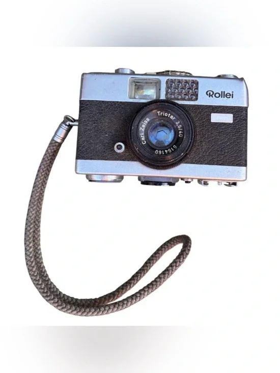 Vintage Rollei B35 compact 35mm film camera silver compact camera