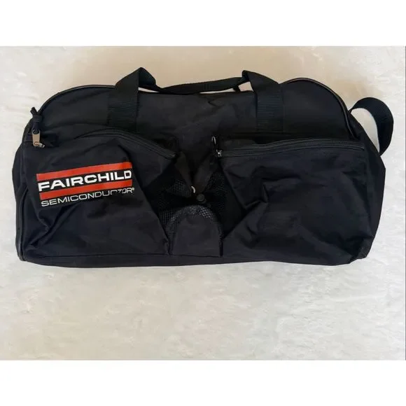 Black Utility Duffel Bag Multi Pocket Shoulder Carry Travel