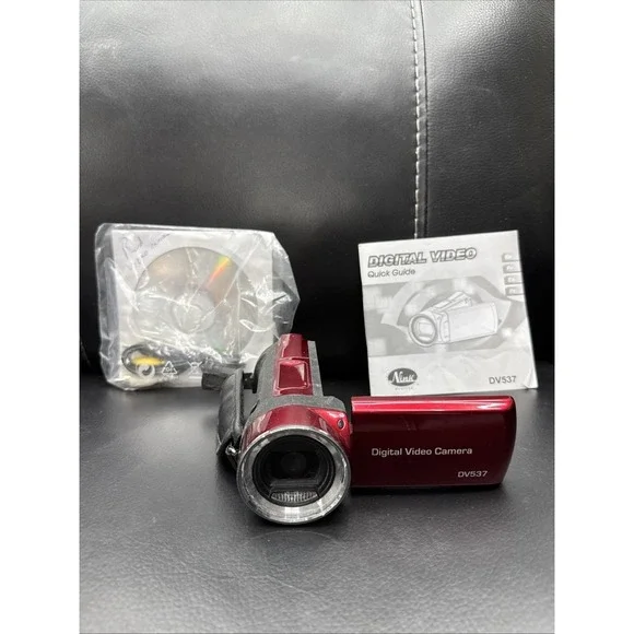 Digital Video Camera Dv537 Red Untested