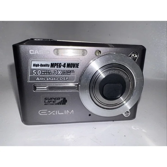Casio EXILIM EX-S500 5.0MP Digital Camera - Gray - No Charger Untested
