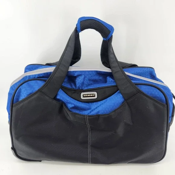 CIAO‎ Rolling Duffel Bag 22 Inch Blue Black Wheeled Carry On Travel Luggage