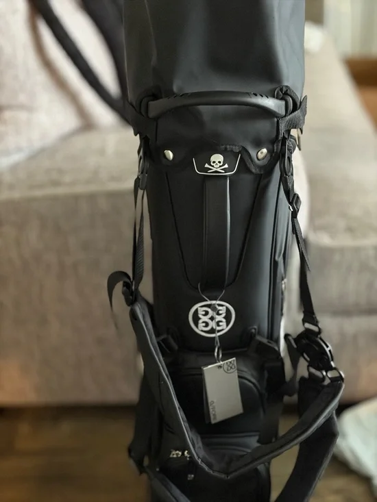G/FORE Black and White Skull golf bag.