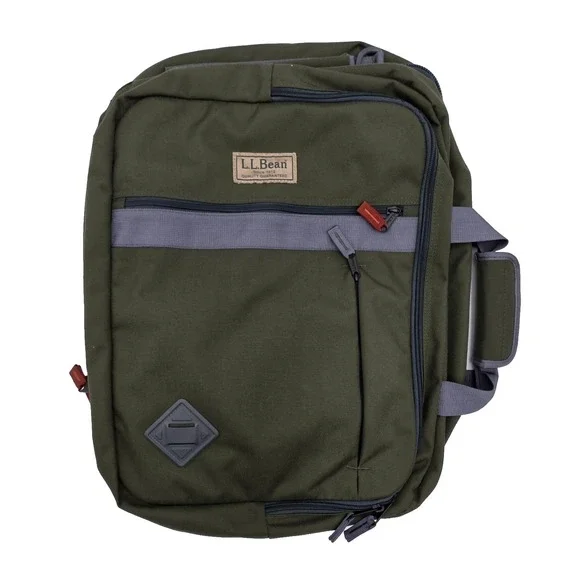 Vtg OG LL Bean Continental Backpack Carry on Travel Pack Moss Green/ Gray
