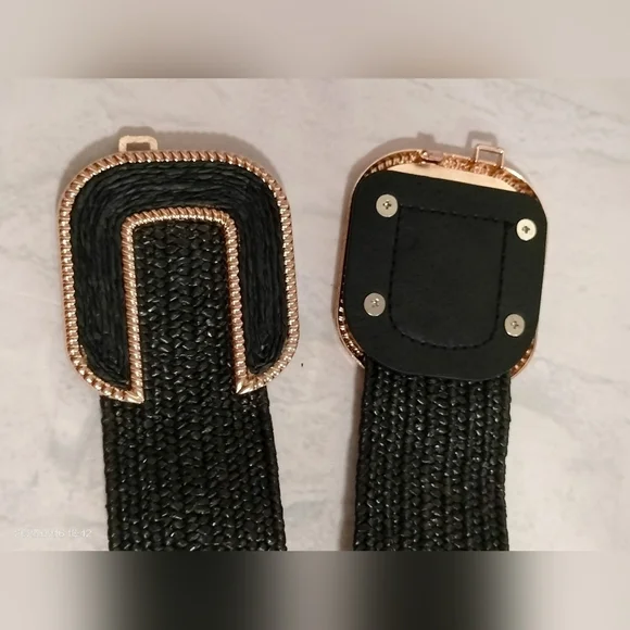 JdlspplWomen's Braided Thick Belt Fashion Holeless Wide Stretchy Medium