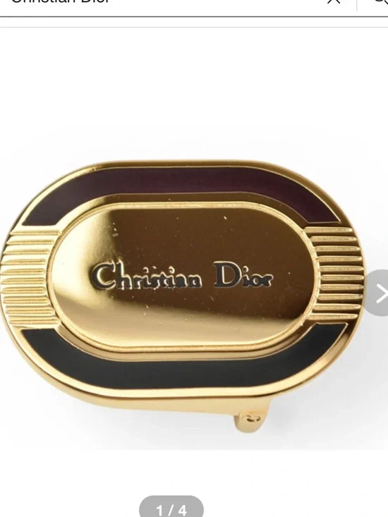 Dior Gold-Tone Oval Emblem Belt Buckle