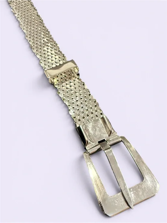 Whiting and Davis Vintage Silver Belt