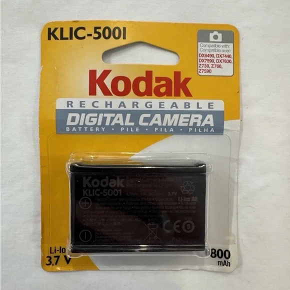 Kodak KLIC-5001 Rechargeable Battery‎ - Black