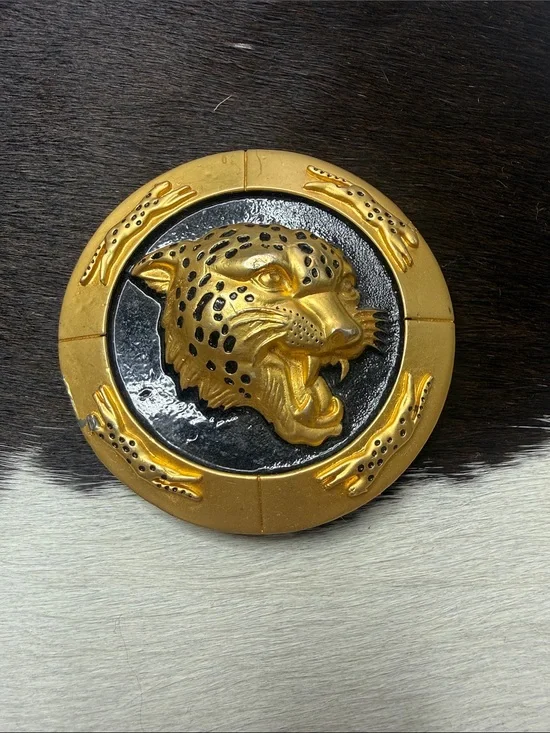 Gold Jaguar Emblem Belt Buckle - Women Accessories
