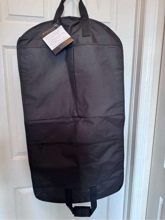WallyBagsMen's Black Garment Bag - Travel Suit Carrier