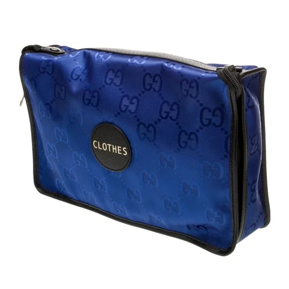 Authentic Gucci Royal Blue Travel Bag with GG Monogram Design