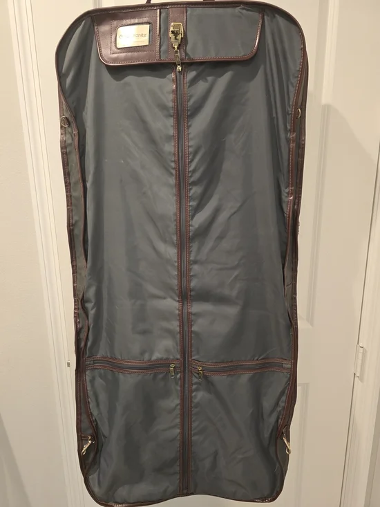 Vintage Samsonite Series 2100 Garment Bag Suit Travel Bag Lock Key Strap 45