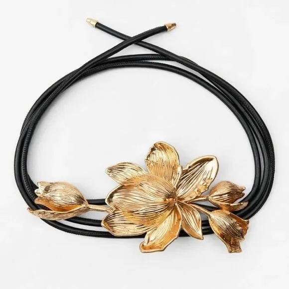 Flower cord belt N794