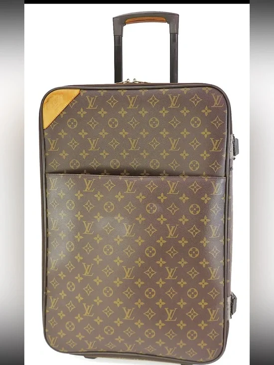 Louis Vuitton Monogram Canvas Rolling Carry-On in Brown and Tan