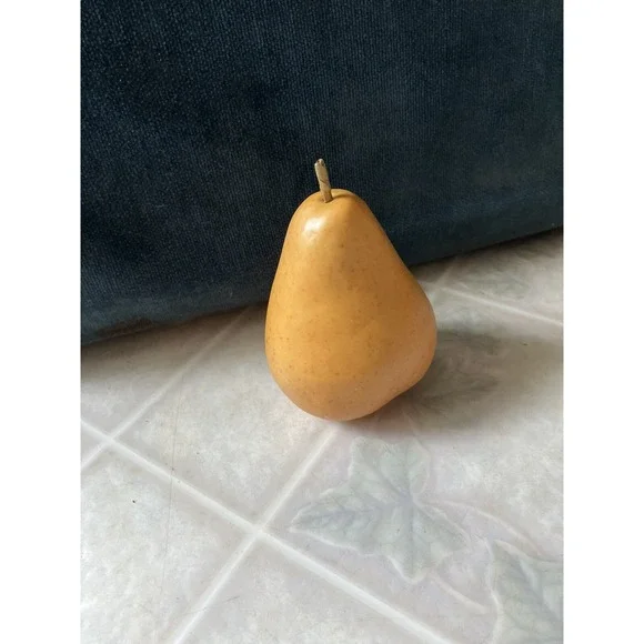 Artificial Realistic FRUIT Yellow Pears‎ Life Size With Stem - plastic