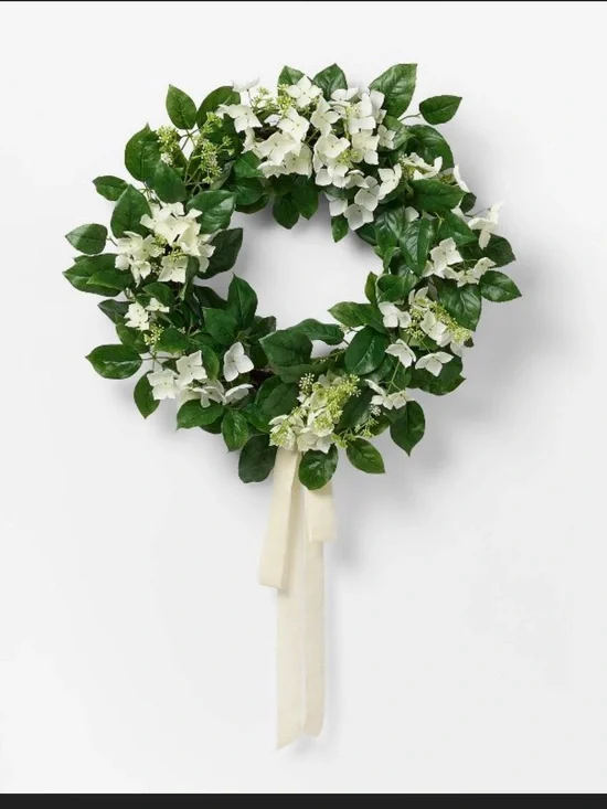 Hydrangea Wreath Cream - Threshold™ designed with Studio McGee