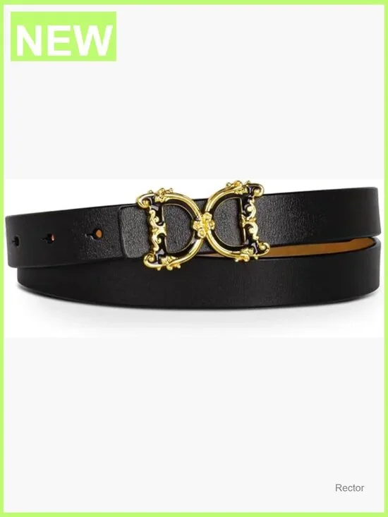 Women's Classic PU Leather Belt with Metal Buckle