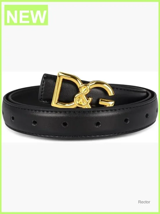Women's Leather Belt with Metal Buckle - Classic Dress or Jeans Belt