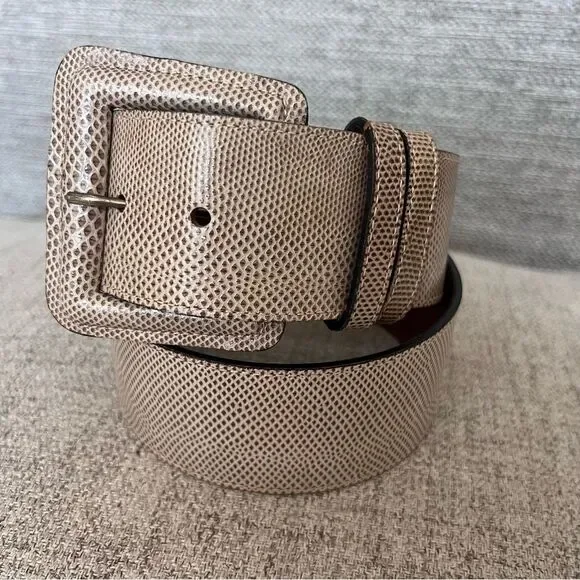 Joan & David Couture Genuine Karung Snake Leather Belt
