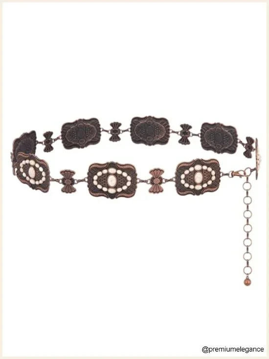 Large Western Concho Metal Belt for Women Cowgirl Style