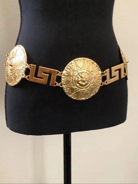 Gold Medallion Chain Waist Belt - Women Accessories